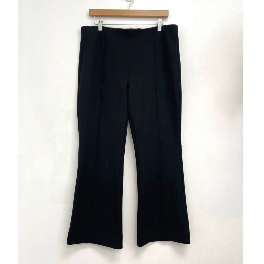 Maeve Anthropologie Margot Kick-Flare Pull On Cropped Stretch Dress Pants Large - Picture 8 of 9
